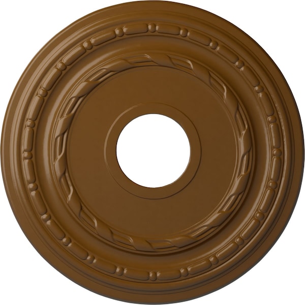 Ekena Millwork Dublin Ceiling Medallion (Fits Canopies up to 8 1/4"), 15 3/8"OD x 3 5/8"ID x 1"P, Smokey Topaz CM15DUSTF - main